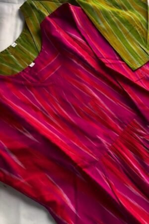 Cotton Knee Length Pink Dress for Women – Soft Comfort with Everyday Elegance