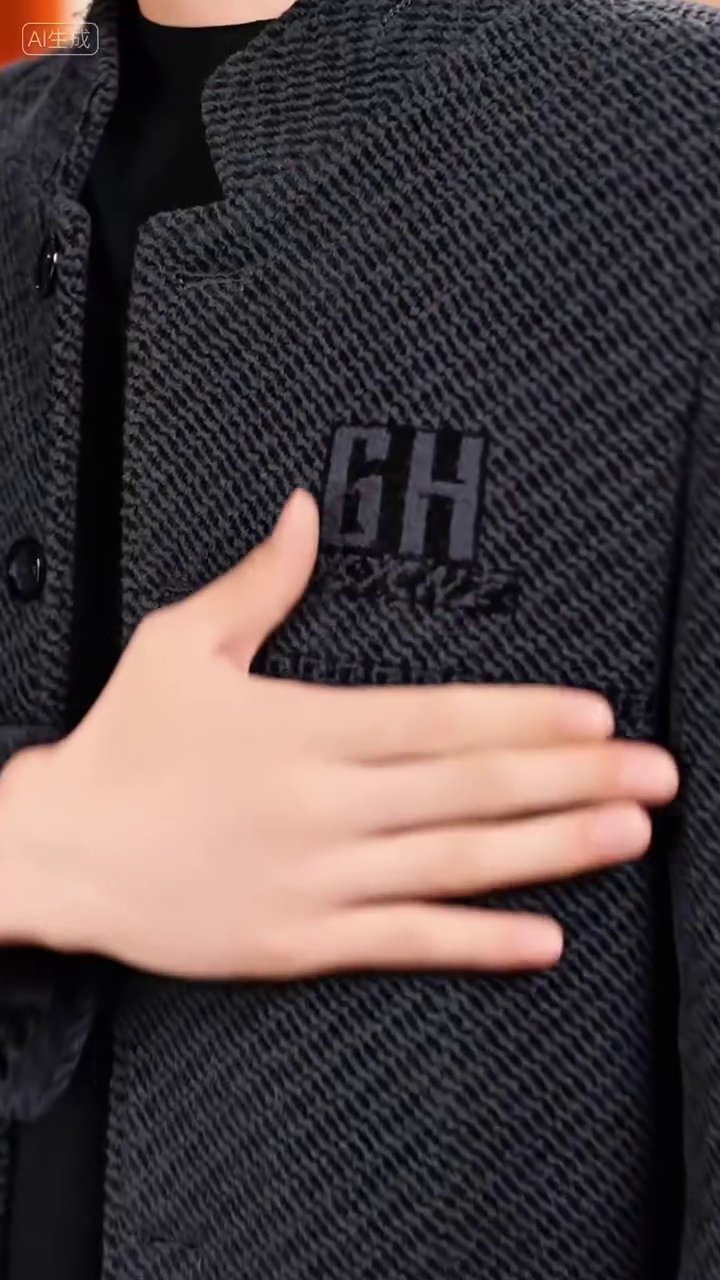 Men's Designer Herringbone Grid Pattern Jacket - Image 4