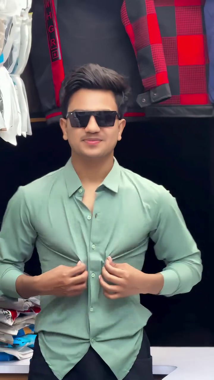 Men's Popcorn Fabric Regular Fit Casual Shirt - Image 8