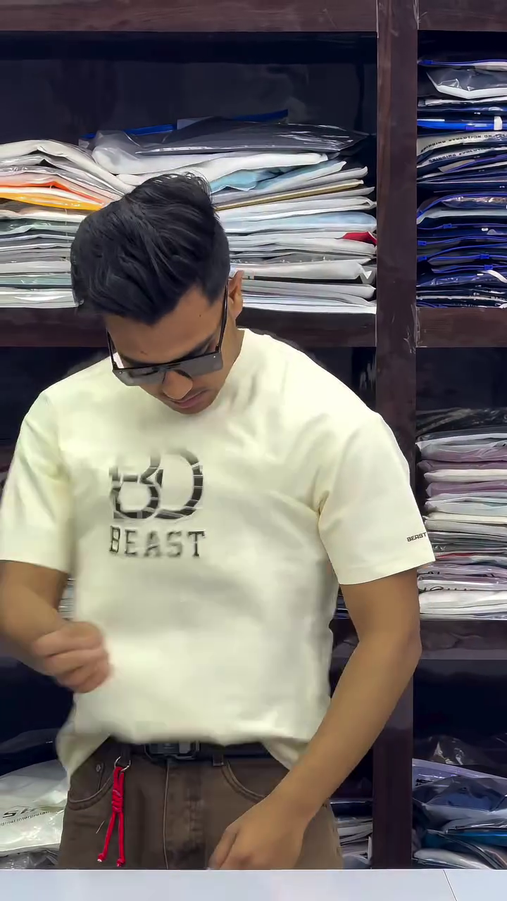 Beast Mode Red Round Neck Cotton Half Sleeved Men's T-Shirt with Printed Graphics - Image 9