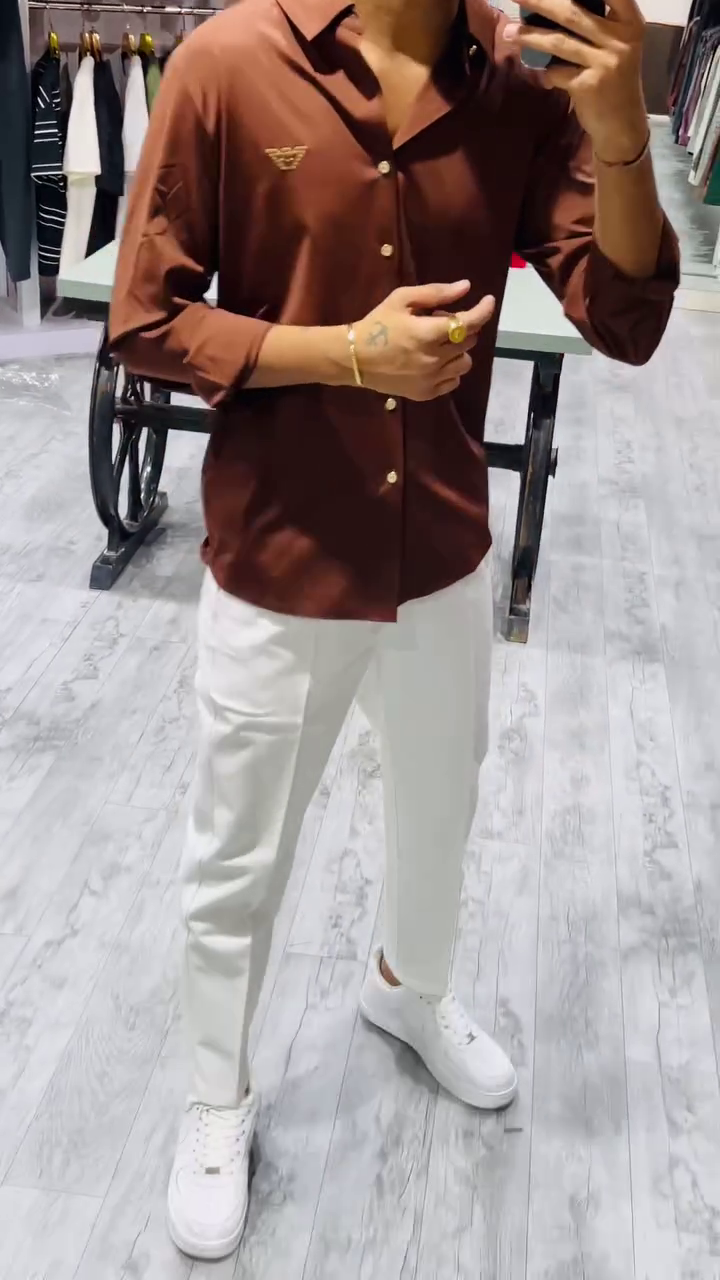 Embroidered Oversized Casual Shirt - Image 5