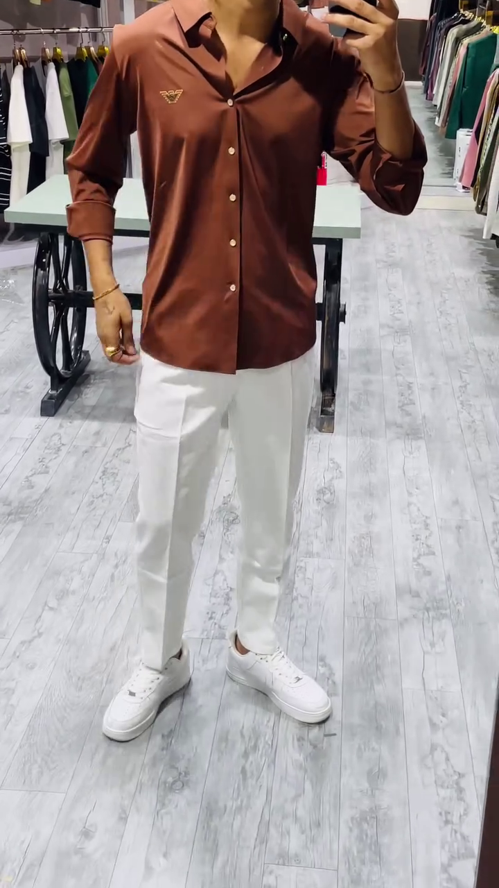 Embroidered Oversized Casual Shirt - Image 4