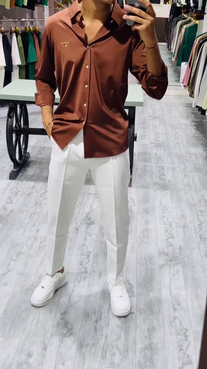 Embroidered Oversized Casual Shirt - Image 3
