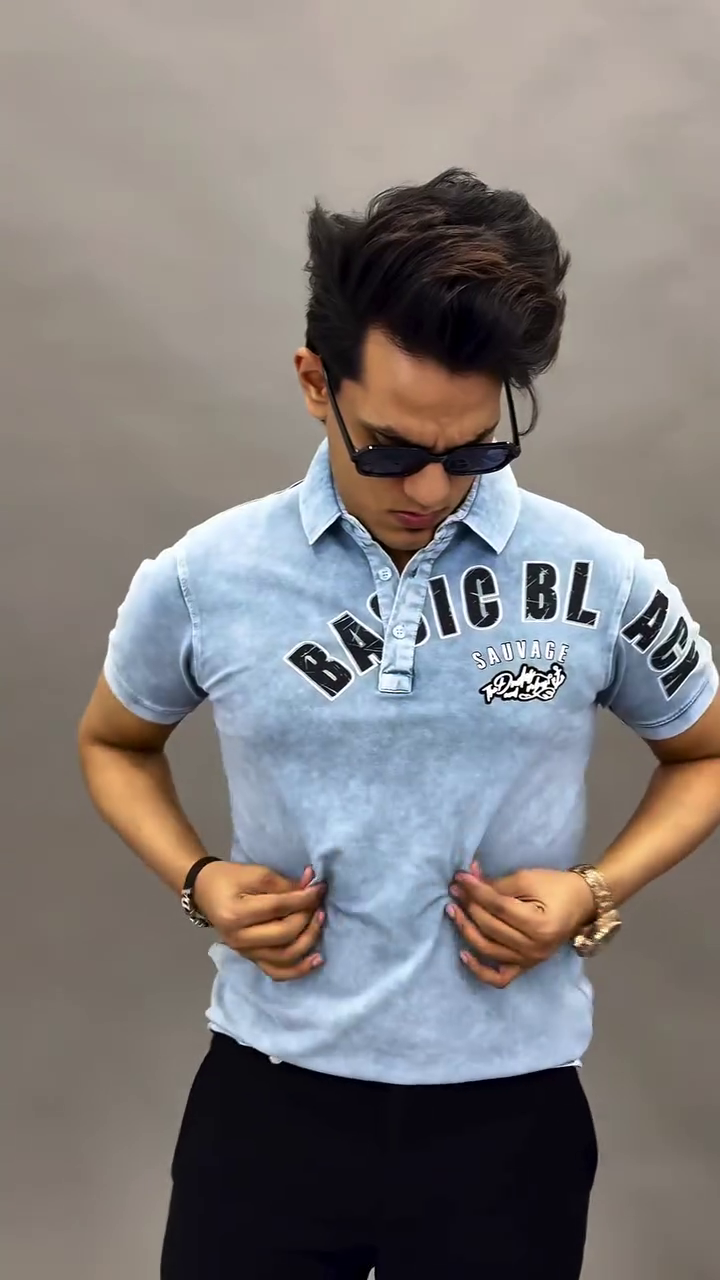 Men Printed Regular Fit Polo T-Shirt with Short Sleeves - Image 7