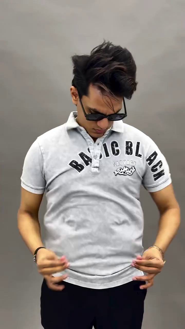 Men Printed Regular Fit Polo T-Shirt with Short Sleeves - Image 5