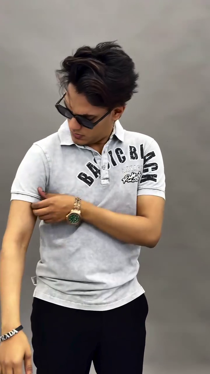 Men Printed Regular Fit Polo T-Shirt with Short Sleeves - Image 3