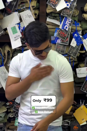 Round Neck Men's Polyester Half Sleeve Regular fit, Stylish Branded Solid Plain Comfortable, Lightweight T-Shirt for Men