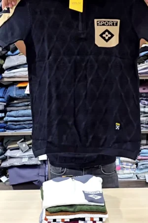 Men Polo Collar Slim Fit T-shirt