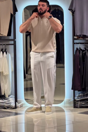 Men's White Formal Pants