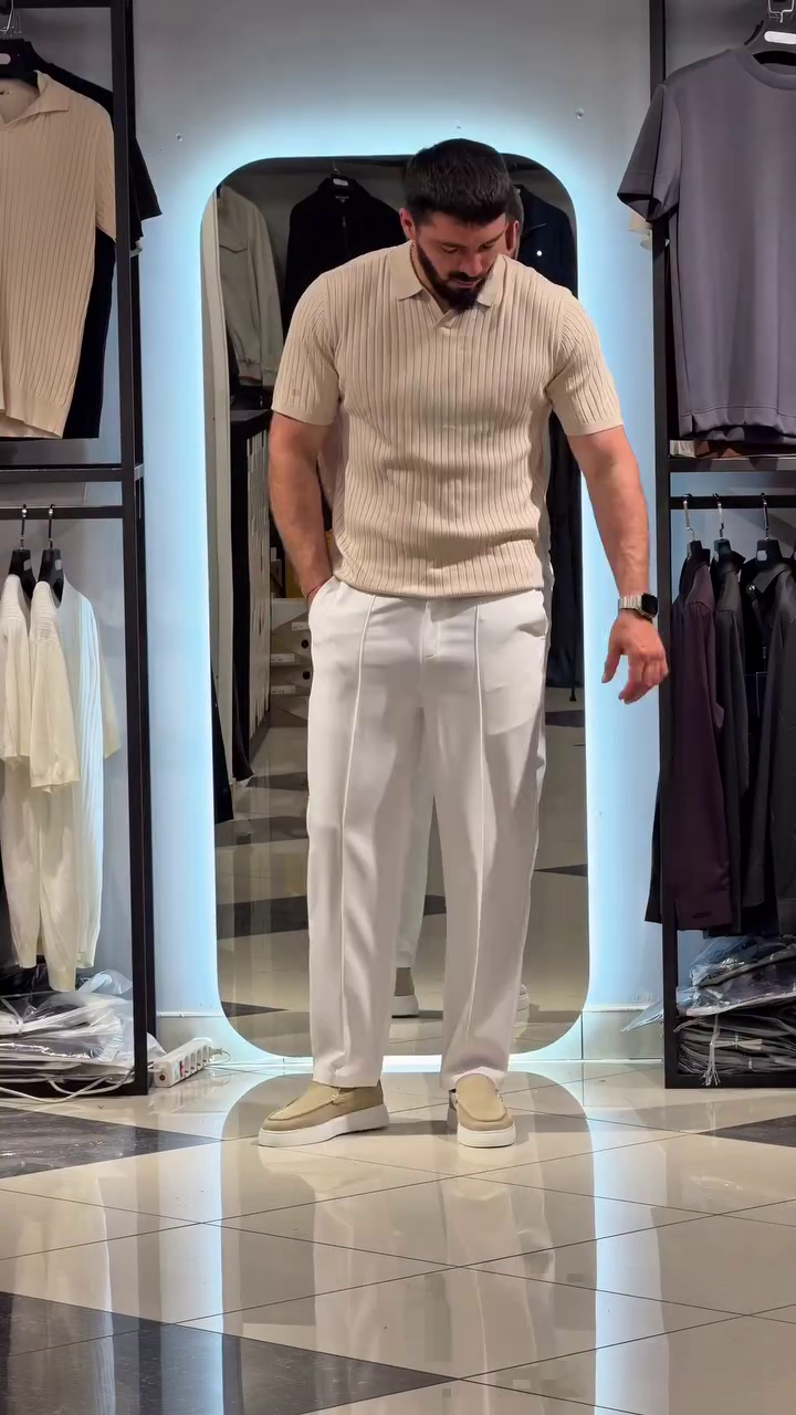 Men's White Formal Pants - Image 2