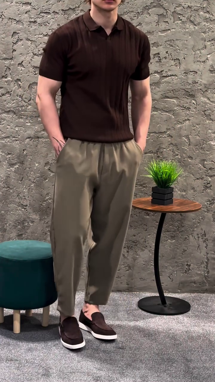 Men’s Korean Style T-Shirt & Pants Set
