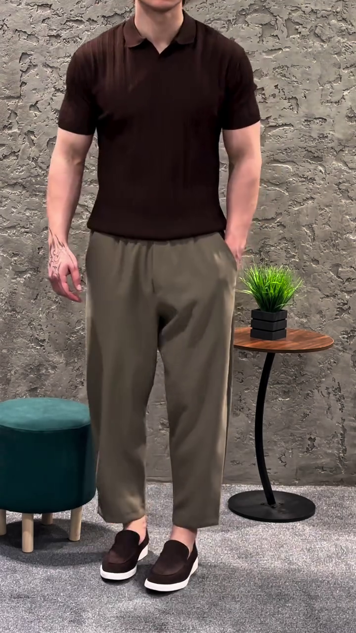 Men’s Korean Style T-Shirt & Pants Set - Image 3