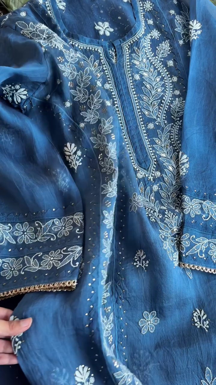 Women's Long Kurti with Pant & Dupatta - Image 4