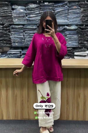 Trendy Women’s Printed Co-Ord Set with Pants