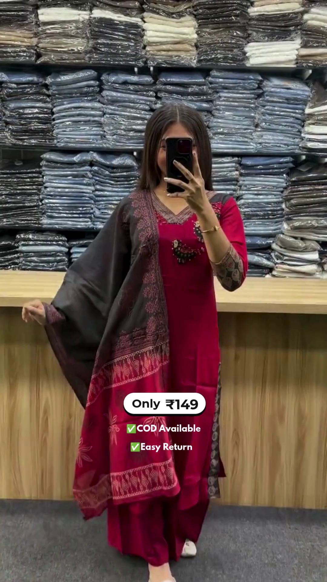 Stylish Women’s Cotton Kurta Set with Pocket - Image 2