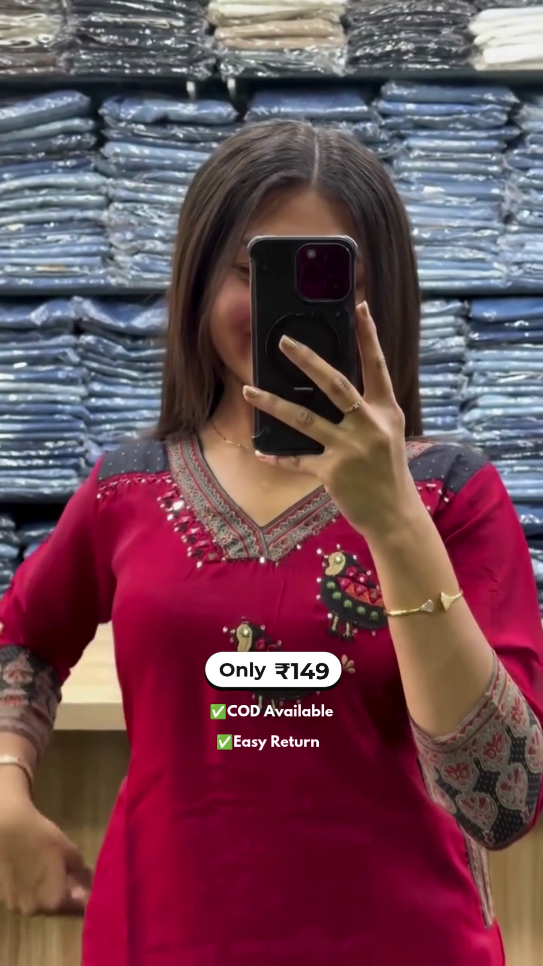 Stylish Women’s Cotton Kurta Set with Pocket - Image 4