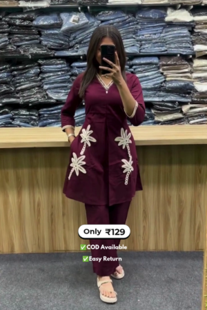 Women’s Co-Ord Set with Floral Design