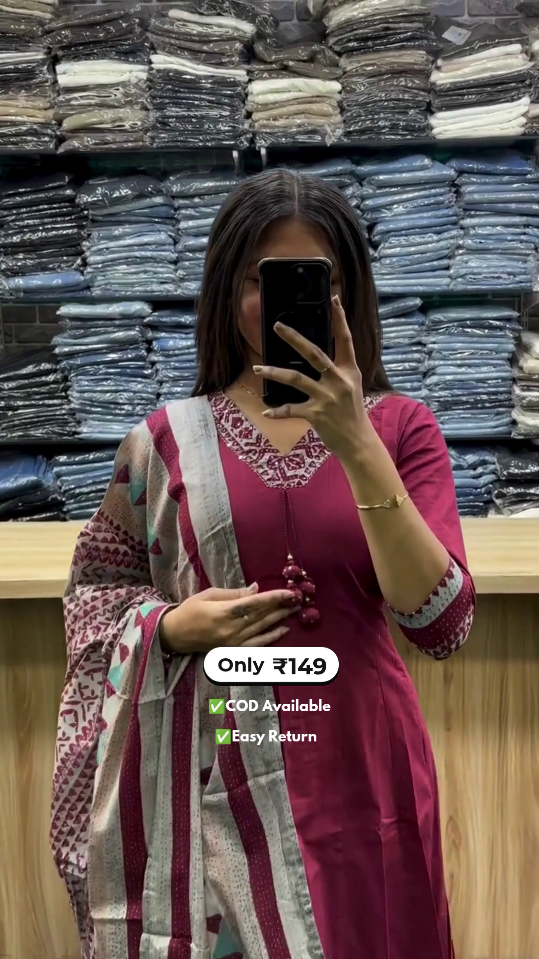 Elegant Women’s Long Round Kurti Sets with Small Designs - Image 3