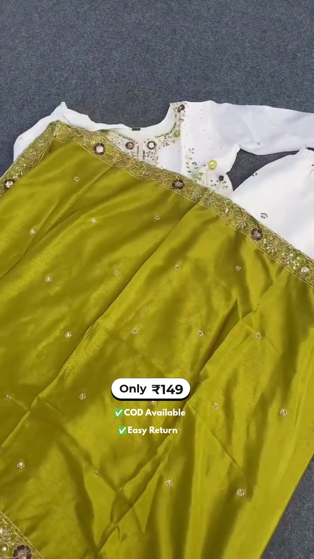 Women's Elegant White Salwar Suit with Contrast Dupatta - Image 2