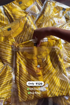 Women's Haldi Yellow Designer Kurta Set