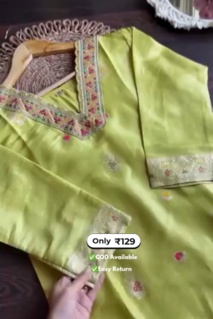 Women's Green Anarkali Kurta Set